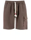 Mc2 Saint Barth Pure Linen Bermuda Shorts In Brown