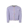 Mc2 Saint Barth Gretta Cardigan In Violet