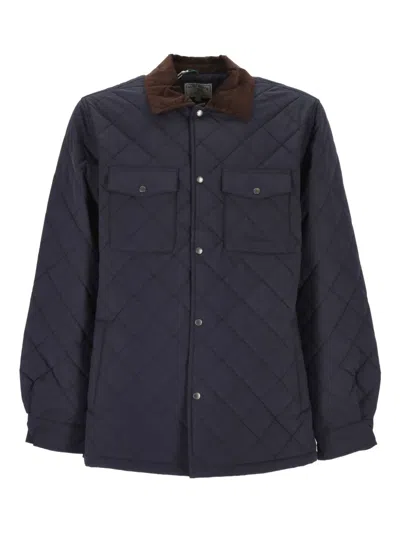 Mc2 Saint Barth Quilted Pocket Jacket In Blue
