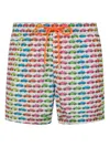 Mc2 Saint Barth Racing-car Print Swim Shorts In Multi
