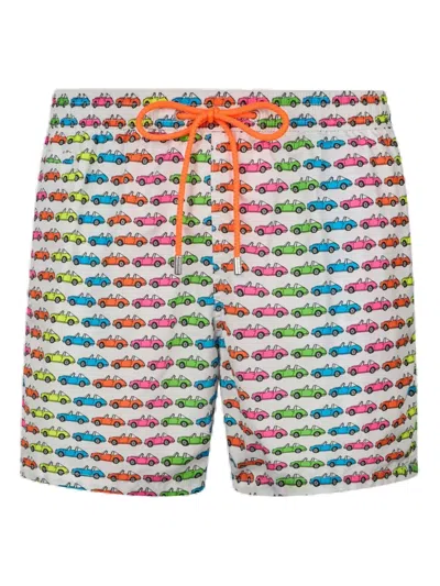 Mc2 Saint Barth Racing-car Print Swim Shorts In Multi