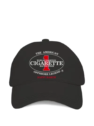 Mc2 Saint Barth Racing-print Baseball Cap In Black