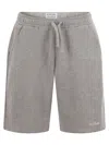 Mc2 Saint Barth Randle - Cotton Fleece Bermuda Shorts In Gray