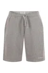 Mc2 Saint Barth Randle - Cotton Fleece Bermuda Shorts In Grey
