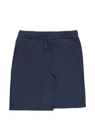 Mc2 Saint Barth Kids' Randle Logo-embroidered Drawstring Shorts In Blue