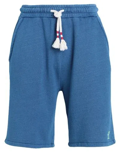 Mc2 Saint Barth Randle Man Shorts & Bermuda Shorts Blue Size L Cotton