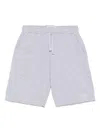 Mc2 Saint Barth Grey Fleece Bermuda Shorts In Grey