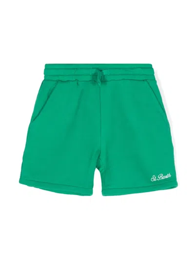 Mc2 Saint Barth Kids' Randle Track Shorts In Green