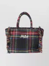 Mc2 Saint Barth Rectangular Tote Bag Fringe Detail In Multi