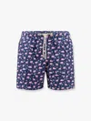 Mc2 Saint Barth Recycled Nylon Swim Trunk With Padel Elephant Print