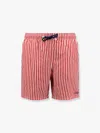 Mc2 Saint Barth Recycled Nylon Swim Trunks With Gustavia Stripes Print