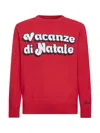 Mc2 Saint Barth Red Heron Embroidered Sweater In Red