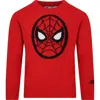 Mc2 Saint Barth Red Sweater For Boy With Spiderman In Red
