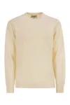 Mc2 Saint Barth Regent - Lambswool Crew Neck Jumper In Neutral