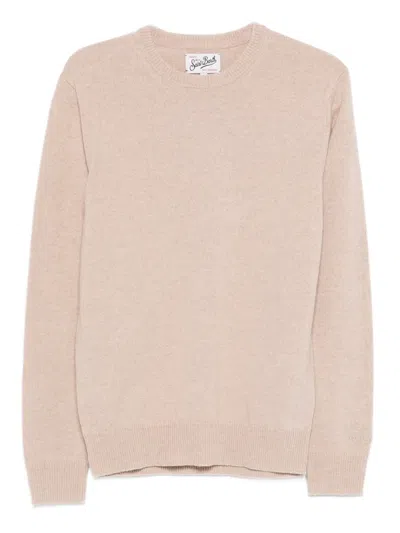 Mc2 Saint Barth Regent Crew Neck Sweater In Neutral