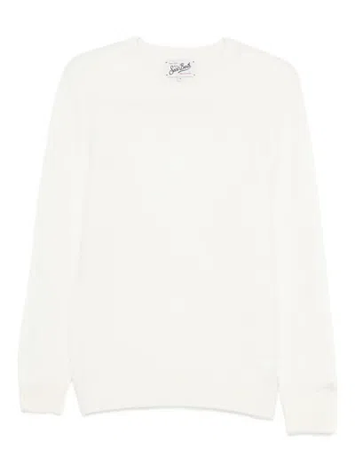 Mc2 Saint Barth Regent Crew-neck Sweater In White