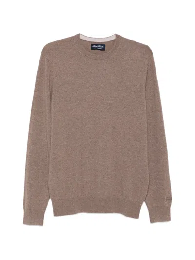 Mc2 Saint Barth Regent Crew-neck Cashmere Sweater In Neutral