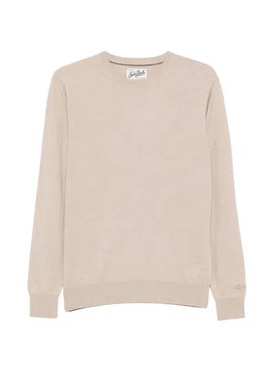 Mc2 Saint Barth Regent Crew-neck Wool Sweater In Neutral