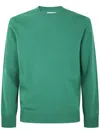 Mc2 Saint Barth Ribbed Hem Crew Neck Lambswool Sweater In Green