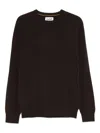 Mc2 Saint Barth Regent Merino Crew Neck Sweat In Brown