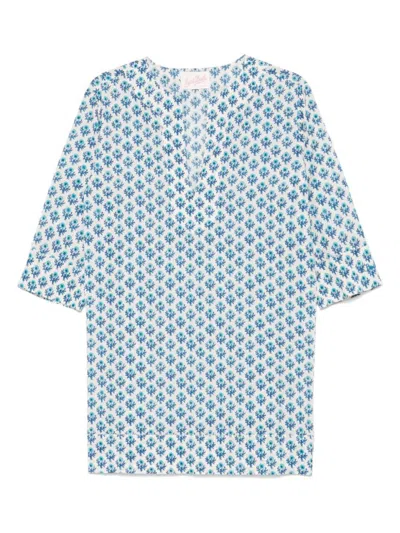 Mc2 Saint Barth Relaxed Fit Cotton Cover-up Dress In White