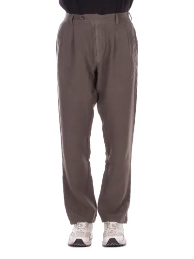 Mc2 Saint Barth Relaxed Fit Tapered Leg Pants With Button Detailing In Gray