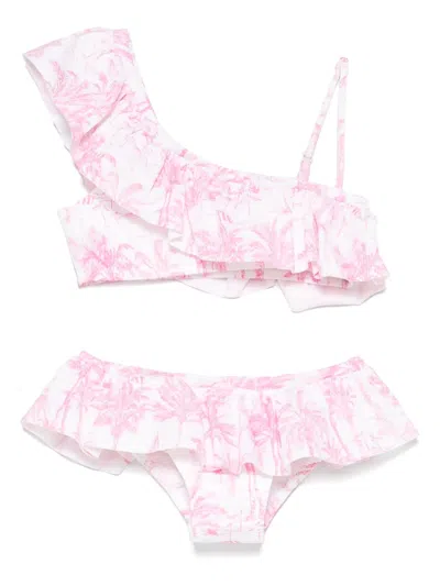 Mc2 Saint Barth Kids' Rey Bikini In Pink