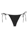 Mc2 Saint Barth Rhinestone-embellished Bikin Briefs In Black