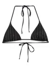 Mc2 Saint Barth Rhinestone-embellished Bikini Top In Black