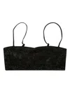 Mc2 Saint Barth Rhinestone-embellished Bikini Top In Black