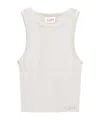 Mc2 Saint Barth Rib Knit Crewneck Tank Top In White