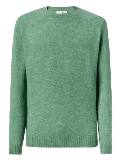 Mc2 Saint Barth Ribbed Alpaca-blend Sweater In Green