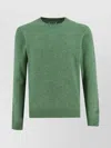 Mc2 Saint Barth Ribbed Crew Neck Long Sleeve Sweater In Green