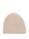 Mc2 Saint Barth Ribbed Embroidered Hat In Brown