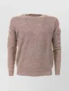 Mc2 Saint Barth Ribbed Hem Crew Neck Long Sleeve Sweater In Black