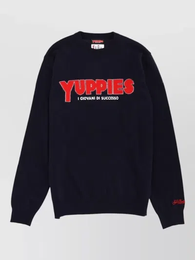 Mc2 Saint Barth Ribbed Hem Long Sleeve Crew Neck Sweater