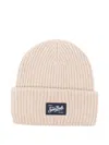 Mc2 Saint Barth Ribbed-knit Beanie In Neutral