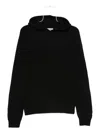 Mc2 Saint Barth Ribbed-knit Hoodie In Black