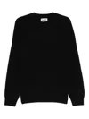 Mc2 Saint Barth Ribbed Knit Sweater With Crew Neckline In Black