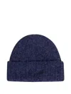 Mc2 Saint Barth Ribbed Logo-embroidered Beanie In Blue