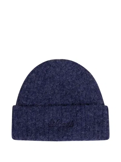MC2 SAINT BARTH RIBBED LOGO-EMBROIDERED BEANIE