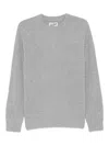 Mc2 Saint Barth Ribbed Marine Wool Knitwear In Gray