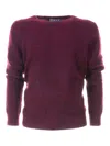 Mc2 Saint Barth Ribbed-trim Sweater In Purple