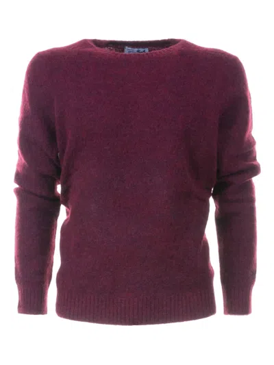 Mc2 Saint Barth Ribbed-trim Sweater In Purple
