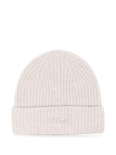 Mc2 Saint Barth Ribbed-knit Beanie Hat In Neutral