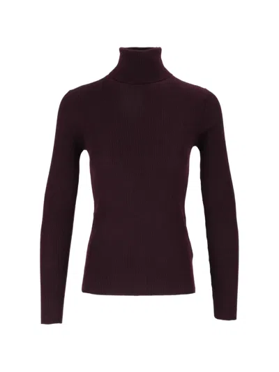 Mc2 Saint Barth Ribbed-knit Roll-neck Sweater In Brown