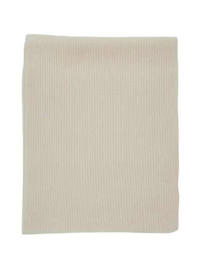 Mc2 Saint Barth Ribbed-knit Scarf In Neutral