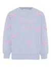 Mc2 Saint Barth Ribbon-appliqué Crew-neck Sweatshirt In Gray