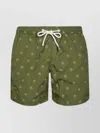 Mc2 Saint Barth Riviera Palm Tree Swim Shorts In Green