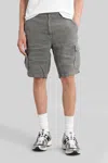 Mc2 Saint Barth Rodi Shorts In Grey Linen In Gray